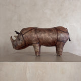 Leather Rhinocerous Sculpture
