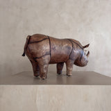 Leather Rhinocerous Sculpture