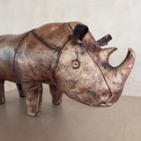 Leather Rhinocerous Sculpture