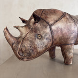 Leather Rhinocerous Sculpture