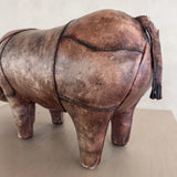 Leather Rhinocerous Sculpture
