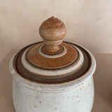 Cream Stripe Studio Ceramic Canister