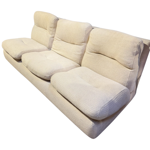 French Postmodern Cream Contour Sofa
