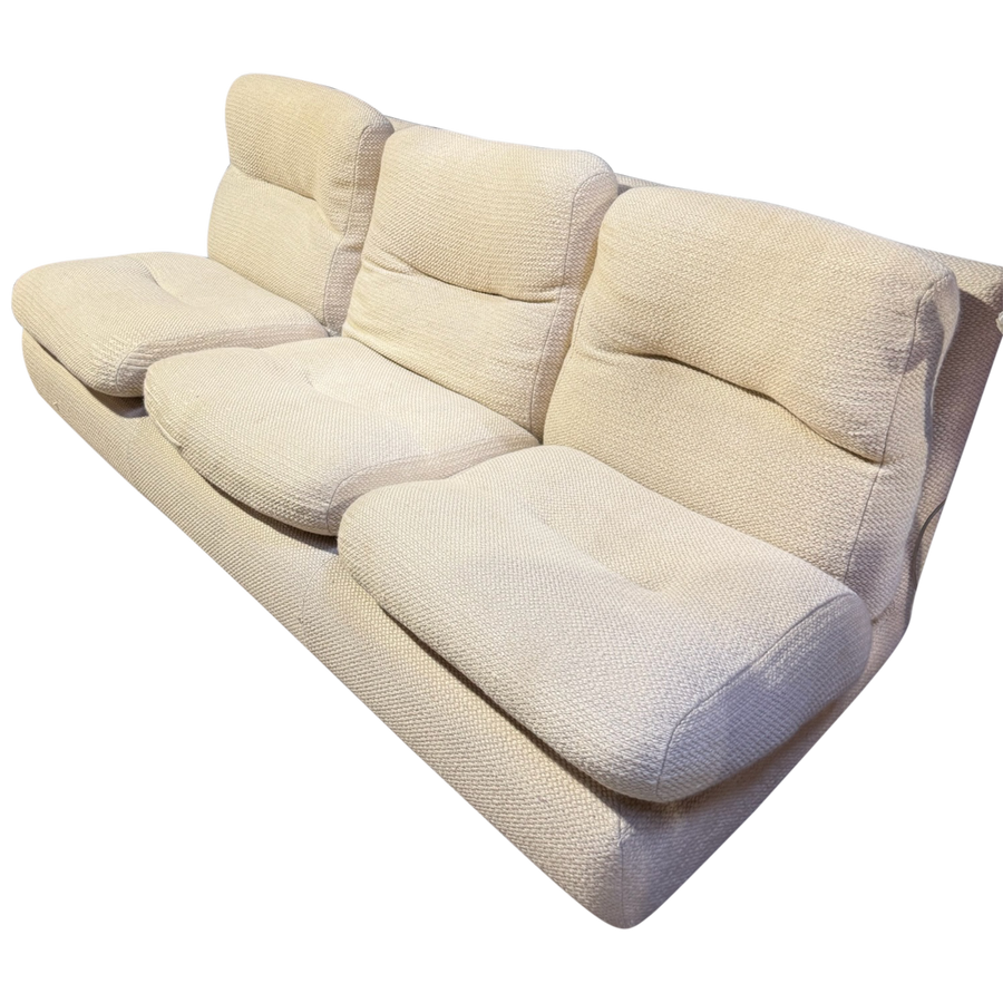 French Postmodern Cream Contour Sofa