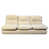 French Postmodern Cream Contour Sofa