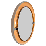 Space Age 'A41' Round Mirror with Lighting by Allibert, 1970s