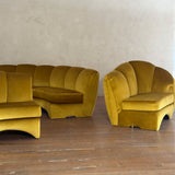 Monumental Three Piece Curved Sofa