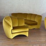 Monumental Three Piece Curved Sofa