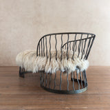 Long Hair Iron Chaise Lounge