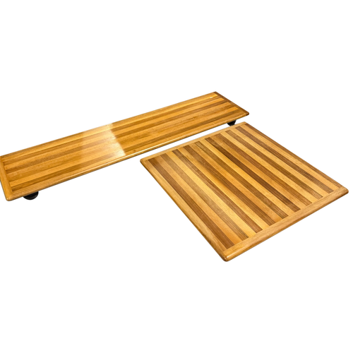 Set of Mario Bellini 'Pianura' Low Walnut Coffee Tables