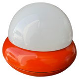 Orange Accent Dome Table Lamp attr. Luci Milano, 1970s