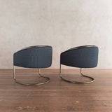 Pair of Tubular Brass Side Chairs