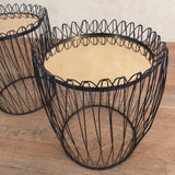 Rose Mirror Top Wire Side Table