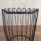 Rose Mirror Top Wire Side Table
