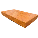 Burlwood Plinth Coffee Table attr. Roche Bobois, 1970s