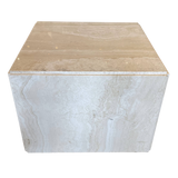 Travertine Cube Side Tables