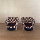 Pair of Custom Giovanni Ponti Style Arm Chairs