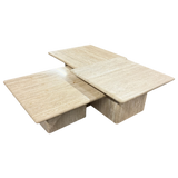 Trio of Travertine Nesting Tables