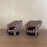 Pair of Custom Giovanni Ponti Style Arm Chairs