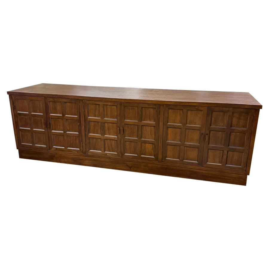 Walnut Panel Front Sideboard, France, 1970s