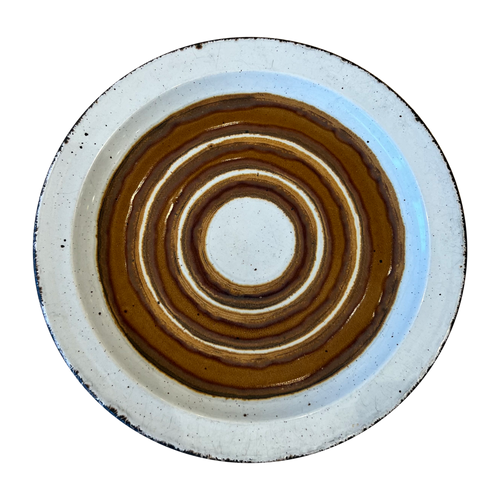 Two Tone Circles Ceramic Serving Dish