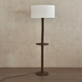 Antique French Carved Wood Bubble Floor Lamp