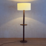 Antique French Carved Wood Bubble Floor Lamp