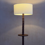Antique French Carved Wood Bubble Floor Lamp