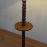 Antique French Carved Wood Bubble Floor Lamp