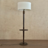 Antique French Carved Tapered Wood Floor Lamp