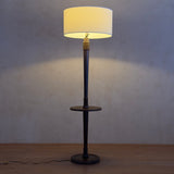 Antique French Carved Tapered Wood Floor Lamp