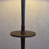 Antique French Carved Tapered Wood Floor Lamp