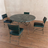 Jean Moreux Style Green Marble Dining Table