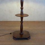 Antique French Carved Fluted Wood Floor Lamp
