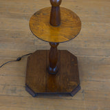 Antique French Carved Fluted Wood Floor Lamp