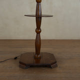 Antique French Carved Fluted Wood Floor Lamp