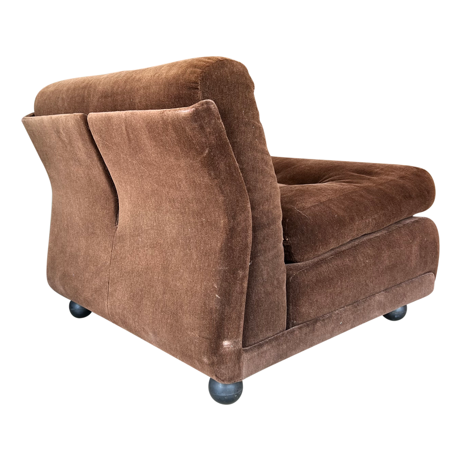 Pair of Upholstered Amanta Lounges by B + B Italia