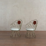 Pair of Custom Scrolled Iron Garden Chairs