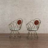 Pair of Custom Scrolled Iron Garden Chairs