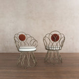 Pair of Custom Scrolled Iron Garden Chairs