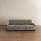 Vintage Sage Green Spanish Oak Framed Sofa, 1960s