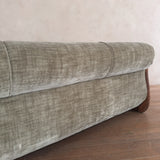 Vintage Sage Green Spanish Oak Framed Sofa, 1960s