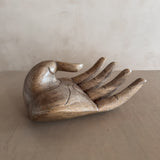 Large Wood Open Palm Sculpture