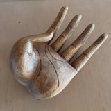 Large Wood Open Palm Sculpture