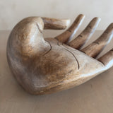Large Wood Open Palm Sculpture