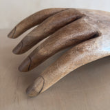 Large Wood Open Palm Sculpture