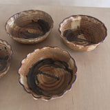 Set of 4 Scalloped Studio Pottery Bowls