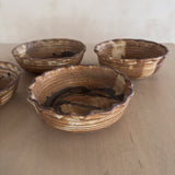 Set of 4 Scalloped Studio Pottery Bowls