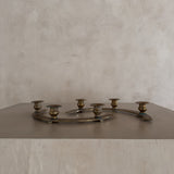 Pair of Curved Brass Candle Holders