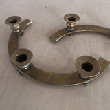 Pair of Curved Brass Candle Holders